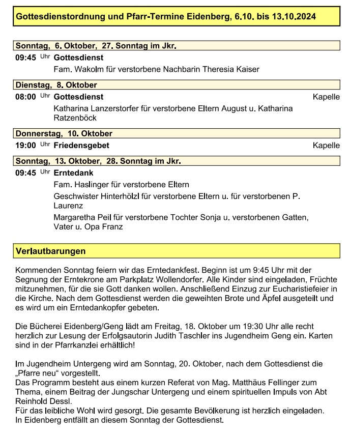 Pfarre Eidenberg 20241006