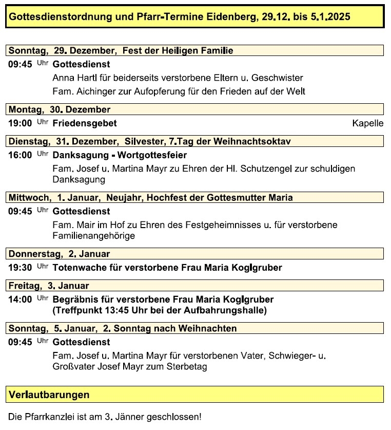 Pfarre Eidenberg 20241229