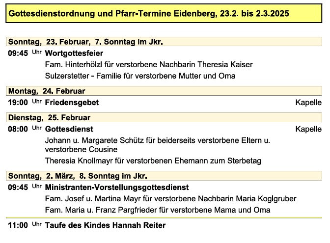 Pfarre Eidenberg 20250223