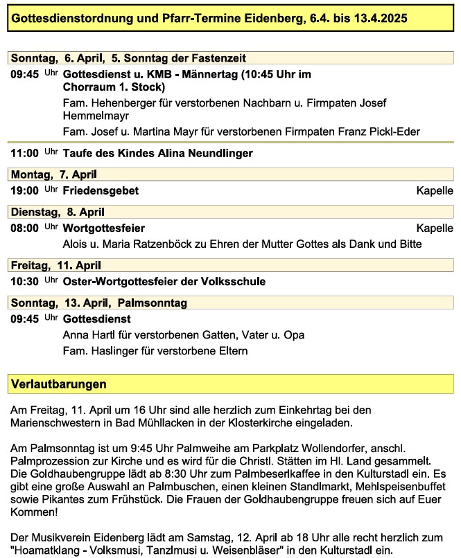 Pfarre Eidenberg 20250406