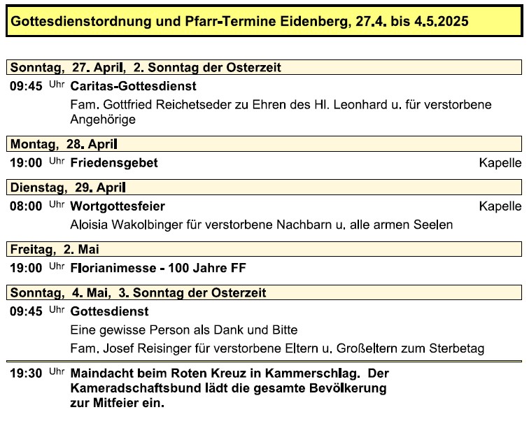 Pfarre Eidenberg 20250428